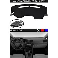 Prime Torpido Koruma Halısı Siyah Kenar Renk Siyah Golf 7 2013-2019 ile Uyumlu