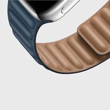 Prime 42MM Ile Uyumlu Krd, 34 Deri Kordon, Lacivert