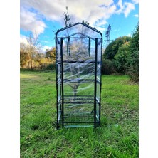 Prime 16040 4 Katlı Tekerlekli Portatif Şeffaf Bahçe Serası - 69CM x 49CM x 160CM