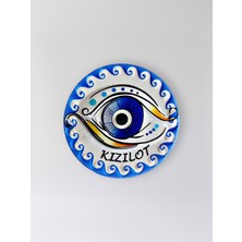 Mundy Kızılot Temalı Polyester Kabartmalı Nazar Magnet  Çap: 7 cm – Dekoratif Hediyelik Buzdolabı Süsü  (KOD:1215)