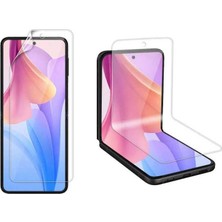 Prime Galaxy Z Flip 4 ile Uyumlu Full Ekran Ön Arka Koruyucu Narr Tpu Renksiz