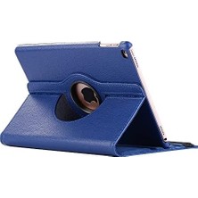 Prime iPad Pro 9.7 ile Uyumlu Kılıf 360 Dönebilen Standlı A1673 A1674 A1675 Lacivert