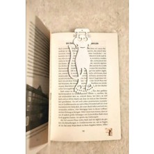 Prime Plastik Kedi Figürlü Kitap Ayracı, Beyaz, 5'li Set