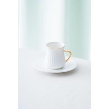 Prime Lena 6 Kişilik Beyaz Kahve Fincanı Takımı - 90 ml