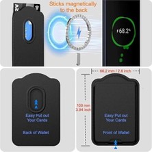Prime Psr Aksesuar Galaxy S23 Ultra Uyumlu M-Safe Kablosuz Şarj Destekli Mat Kılıf + Magsafe Kartlıklı Cüzdan - Tam Koruma Seti (Siyah, Galaxy S23 Ultra)