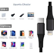 Prime Wahoo Type C-Lightning 27WATT Pd Hızlı Şarj Kablosu, Siyah/ Metal (100 Cm)