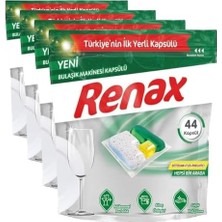 Prime Renax Bulaşık Makinesi Kapsül Deterjanı 44 Adet (4 Paketi)