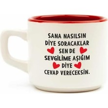 Prime Palto Tasarım Sevgilime Aşığım Diye Cevap Vereceksin Beyaz Kupa - Hediye Seramik Kupa
