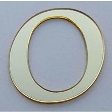 Prime - O Harfi Altın Aynalı Pleksi 4 cm