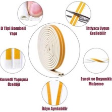 Prime Kapı Pencere Bandı Fitili Yapışkanlı Soğuk Izolasyon Bant 3x2=6 Metre (Beyaz) 1 Kapı Için Ideal Boyut