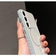 Prime - Galaxy S25 Fe ile Uyumlu Kılıf Kamera Korumalı Magsafe ile Uyumlu Şarj Özellikli Yumuşak Kenarlı Mat Tea Kapak - Siyah