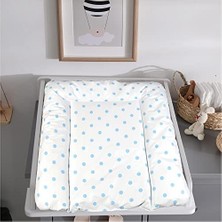 Prime Elyaf Dolgulu Pvc Alt Değiştirme Minderi, Sıvı Geçirmez, Leke Tutmaz, Puantiyeli, Mavi, 50X70CM