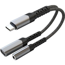 Prime Awınlı USB C - 3,5 mm Kulaklık ve Şarj Aleti Adaptörü, 2'si 1 Arada Aux - USB C Ses Jakı ve Pd Hızlı Şarj Adaptörü, 16 15 Pro Max, Galaxy S24 S23 S22, Piksel, iPad Pro Için Uygundur