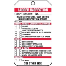 Prime Accuform TRS340PTP Merdiven Durum Etiketi, Merdiven Denetimi - “ınspect Unit Carefully Before Signing Inspection ”, 14,61 x 8,26 x 0,04 cm Kalınlık, Rp Plastik, Beyaz Üzerine Kırmızı/siyah (25