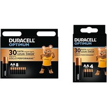 Prime Optimum Aa Alkalin Kalem Piller, 1,5 V LR6/MN1500, 8’li Paket + Optimum Aa Alkalin Kalem Piller, 1,5 V LR6/MN1500, 4'lü Paket (Toplam 12 Adet)