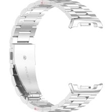 Prime - Galaxy 8 46 mm ile Uyumlu Metal Kordon Premium Paslanmaz Çelik Kayış Baklalı Model