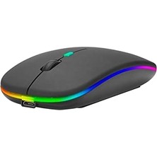 Prime Blueforce 2, 4ghz Bluetooth Kablosuz Sessiz Mouse Siyah Işıklı