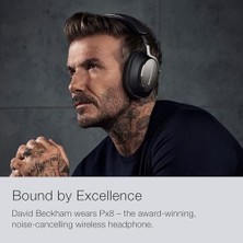 Prime & Wilkins Px8 Kablosuz Kulak Üstü Kulaklık, Bluetooth ve Gürültü Önleyici, Burgundy