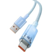 Prime Explorer Serisi Hızlı Şarj Kablosu Akıllı Sıcaklık Kontrolü USB To Type-C 100W, 2m, Mavi