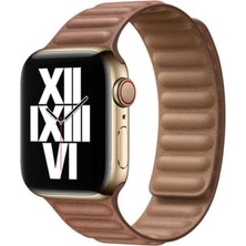 Prime -???apple ile Uyumlu 38MM 40MM 41MM 1/2/3/4/5/6/se/se2/7/8/9 Baklalı Deri Kordon Siyah