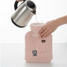 Prime Pembe Peluş Su Torbası 1 Lt – Yumuşak Kılıf, Uzun Süre Tutan Termal Su Torbası