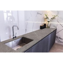 Prime Tezgah Üstü Kaplama Folyosu Mutfak Tezgahı Kaplama Slab Marble 70 cm x 1 Metre