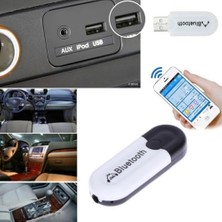 Prime USB Bluetooth 5.0 Ses Alıcı Adaptör – Aux 3.5mm Çıkışlı Kablosuz Müzik Alıcısı (Beyaz Bt 5.0)