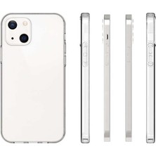 Prime 15 Ile Uyumlu Yüksek Kalite Silikon Kılıf Süper Şeffaf ve Pürüzsüz Yüzeyli Silikon Kapak Şeffaf (Iphone 15)