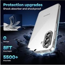 Prime - Galaxy A17 ile Uyumlu Kılıf Kamera Çıkıntılı Korumalı Yumuşak Şeffaf Silikon +9h Ekran Koruyucu Cam Set