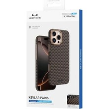 Prime - 16 Pro Max ile Uyumlu Kılıf ile Uyumlu Şarj Özellikli 0,5 Süper Ince Aramid Karbon Fiber Paris Kevlar