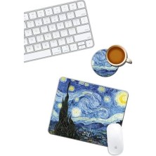 Prime Yıldızlı Gece Mouse Pad ve Bardak Altlığı Set