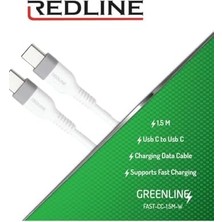 Prime Redlıne Type-C'den Type-C'ye Hizli Sarj ve Veri Kablosu, 1.5 Metre