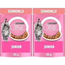 Prime Purına One Somonlu Yavru Kediler Için Yaş Kedi Maması 85 Gram 2li Paket
