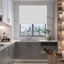 Prime Panjurlar, Siyah Dışı Pilajlı Kağıt Perde, Işık Filtreleyen Dokumasız Panjur, Yatak Odası, Banyo, Oturma Odası, Mutfak Için Kolay Kurulum (Beyaz, 60X150CM)