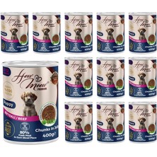 Prime How Meow Yavru Köpek Biftekli ve Jöleli Konserve Mama 400 gr x 12 Adet