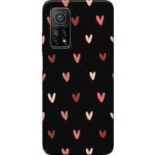 Prime Mi 10T Pro Kalp Desen Siyah Telefon Kılıfı