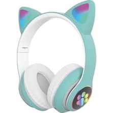 Prime 5.0 Kedi Kulak Üstü Bluetooth Kulaklık Yeşil Blt-44