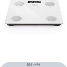 Prime SBS-4474 Akıllı Bluetooth Tartı, 180 kg Kapasiteli, 50 G Hassasiyetli, Yağ Su Kas Kemik ve Bmı Ölçerli Dijital Vücut Analiz Baskülü, 26X26 cm