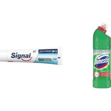 Prime Signal Diş Macunu Üçlü Koruma, 120 Ml(1) Domestos Yoğun Kıvamlı Çamaşır Suyu Maksimum Hijyen Dağ Esintisi, 750 Ml(5)
