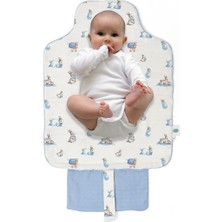 Prime Deux Lapıns% 100 Pamuk Çantalı Pratik Katlanabilir Alt Değiştirme Matı - Bébé Lapin PAD1018