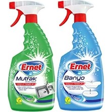 Prime Ernet Süper Likit Promosyon Mutfak + Banyo Temizliği (1+1) 750 ml Sprey'li