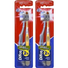 Prime Difaş Double Power Ikili Diş Fırçası (Yumuşak) (2 Paketi)