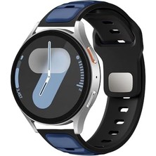 Prime Gt 3 42MM ile Uyumlu Cns KRD-135 22MM Silikon Kordon Strap Kayış - Lacivert-Siyah