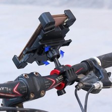 Prime Motosiklet Telefon Tutucu & Bisiklet Telefon Tutacağı 360° Döner Ayarlı Aparat –scooter ve Bebek Arabası Uyumlu, Kaymaz ve Güvenli Abs Plastik Malzeme
