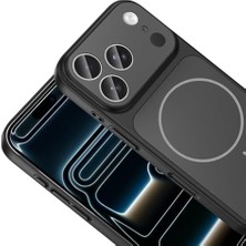 Prime 17 Pro Max ile Uyumlu Kılıf Şarj Özellikli Kamera Lensli 1.8mm Ince Sert Formen Kapak Siyah
