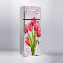 Prime Buzdolabı Kaplama Dolap Kaplama Etiketi 3D Kırmızı Gül
