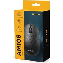 Prime Aula AM106 1000-1600-2000 Dpı USB Kablolu Optik Mouse, Siyah