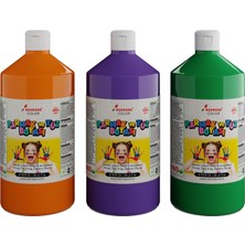 Prime Yeşil, Mor, Turuncu Parmak Boyası 3'lü Set 3X1000 gr