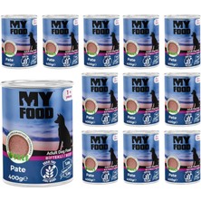 Prime Myfood Yetişkin Köpek Biftekli Pate 400 gr x 12 Adet