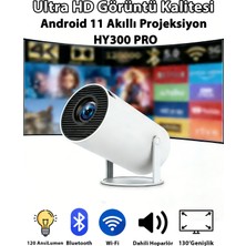 Tekvora 4K Destekli Android Projeksiyon Cihazı Wifi Bluetooth Mini Ev Sineması